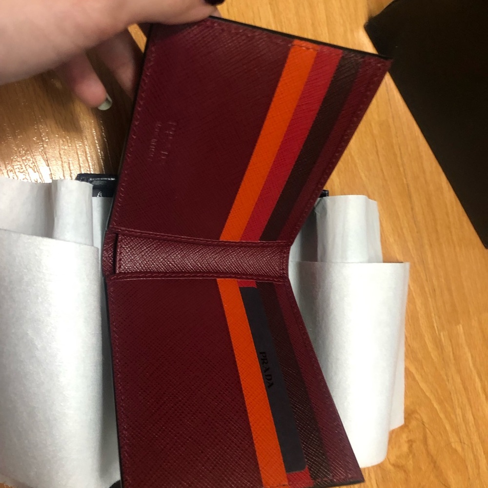 Prada Saffiano Multicolor Red Wallet